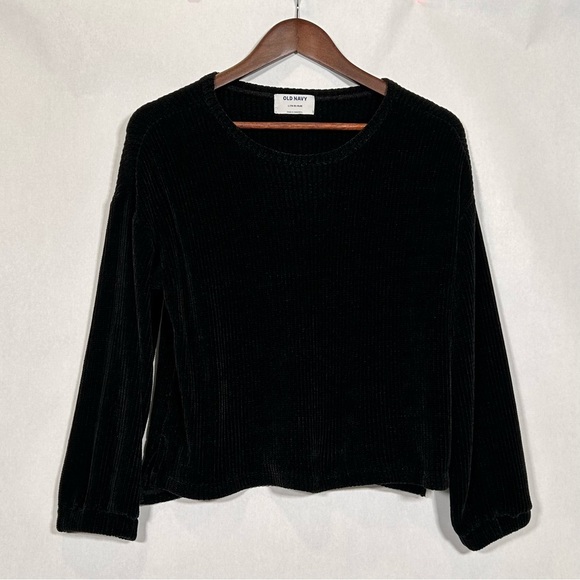 2 for$15 Old Navy Girl’s Cozy Mock-Neck Black Chenille Sweater Size L (10-12) - Picture 1 of 11